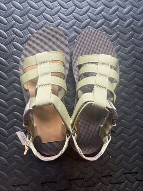 Teva Olive Green and Brown Strappy Sandals